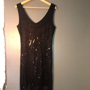 Black flapper dress